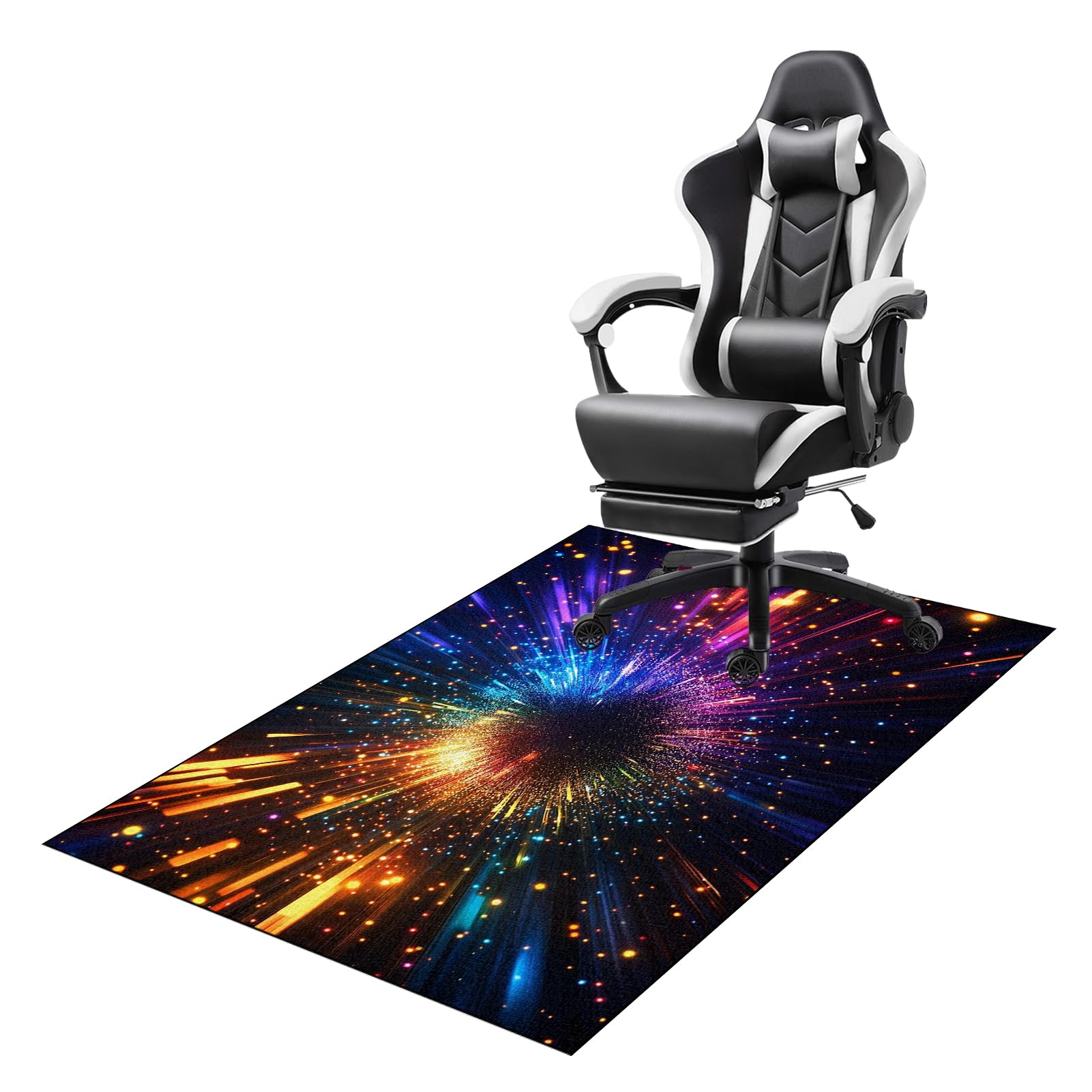 Tappeto Ufficio Salvapavimento Antiscivolo Tappeto per Sedia Gaming Tappeto per Sedia con Ruote Tappetino per Pavimenti Duri Tappetino per Sedia da Gaming per Parquet e Pavimenti Duri 110 x 150 cm