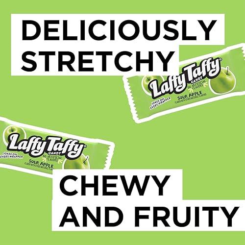 Vista 10 de Laffy Taffy Caramelos surtidos con sabor a frutas, sabor a manzana agria, cereza, fresa y plátano (145 piezas)