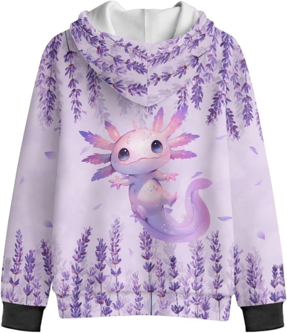 WELLFLYHOM Fleece Lining Girls Hoodie Zipper 6-16 Graphic Sweatshirt Long Sleeve Sweater with Pocket Full Zip Kids Tops