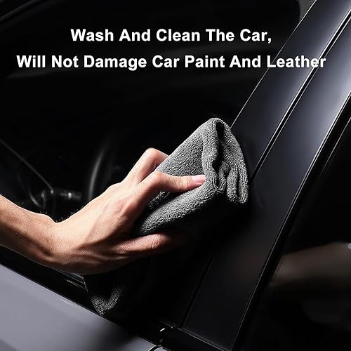 Miniatura 5 de Trapos de microfibra de alta absorción para limpieza de cocina, toallas de lavado con lado exfoliante, sin pelusas, secado rápido (12 x 12 pulgadas,