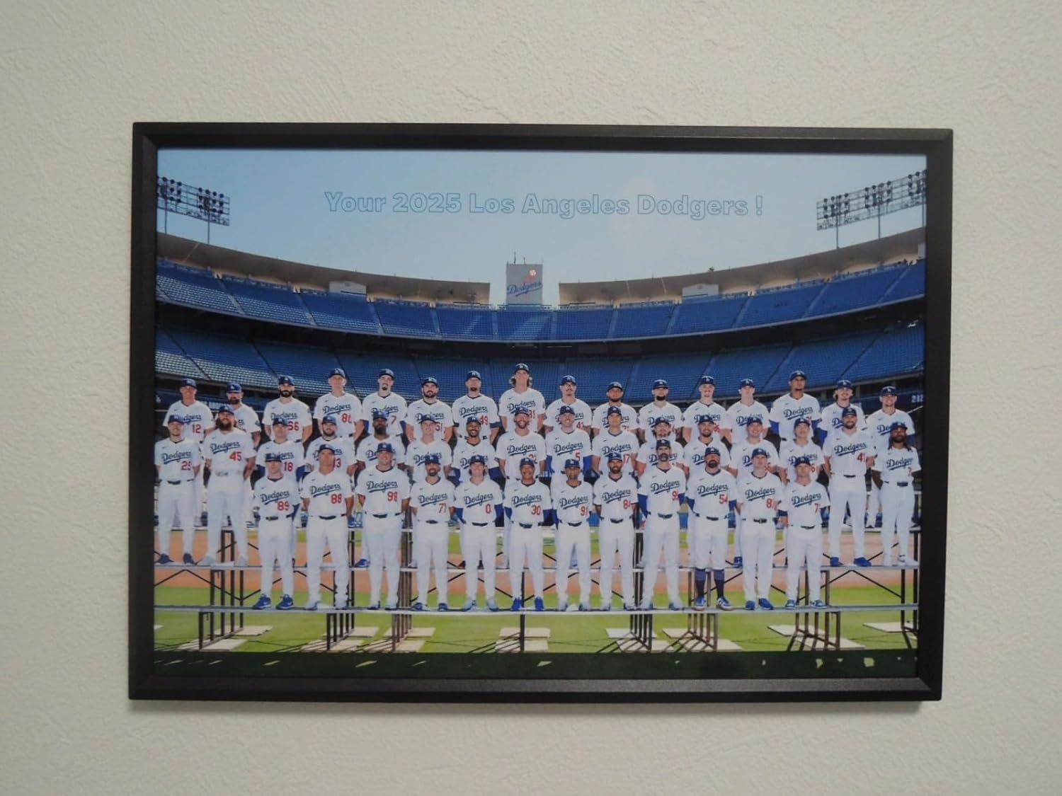 A4 額付き ポスター 大谷翔平 ドジャース 球場 ベッツ 山本由伸 フリーマン 2025 集合写真
