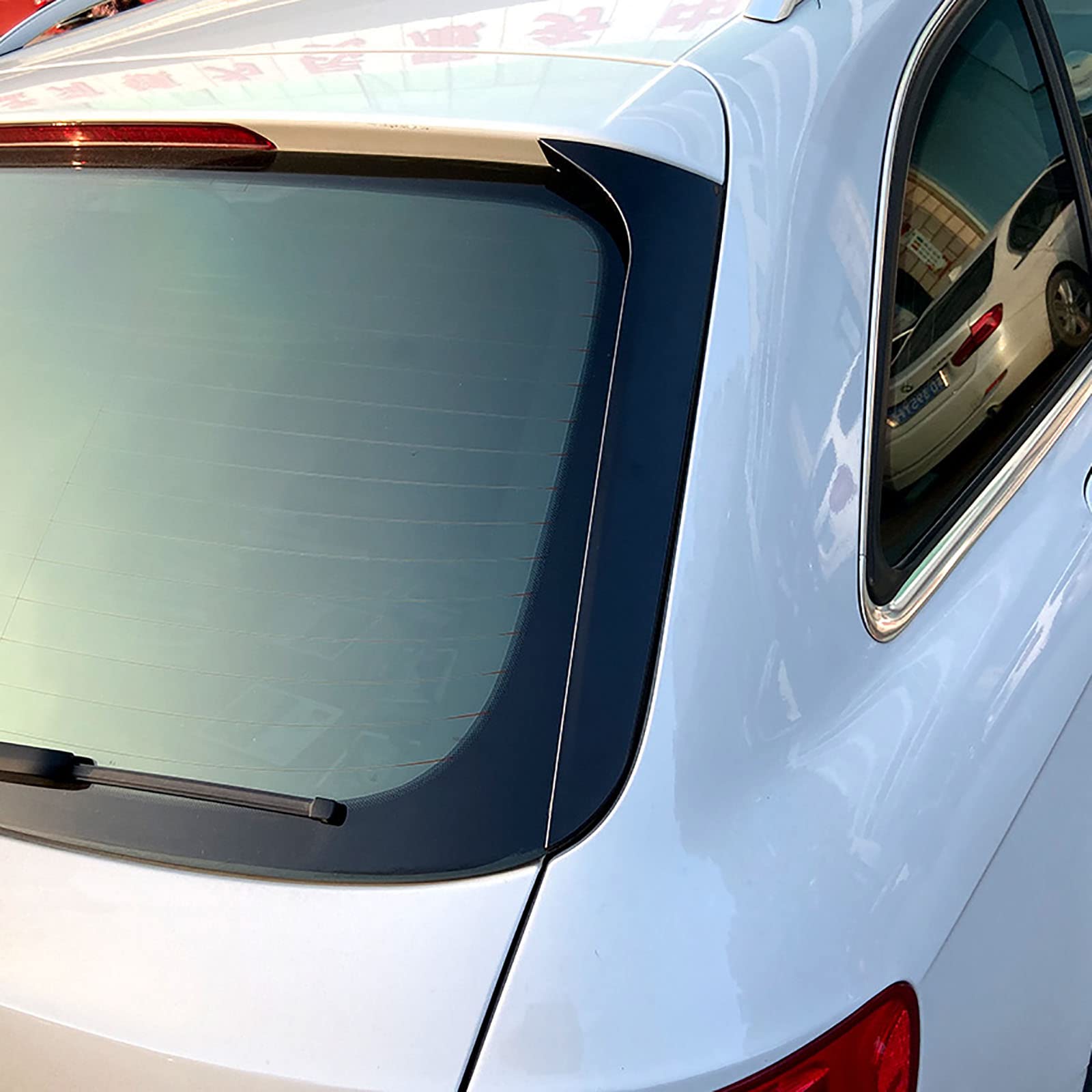 2 Pezzi compatibili per Audi A4 B8 Wagon Avant Allroad 2009-2016, Kit Corpo Spoiler Ala Spoiler Laterale lunotto Posteriore Accessori Tuning ABS Nero