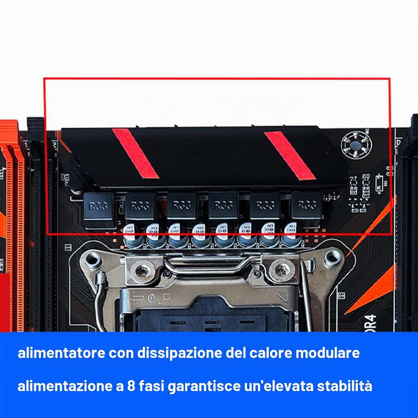 Dpofirs Combo CPU Scheda Madre X99, Set Scheda Madre CPU LGA 2011-3 E5 2620 V3 Supporto Memoria DDR4 a 4 Canali, Modulo WiFi, Scheda Madre PC Scheda di Rete Gigabit per Desktop