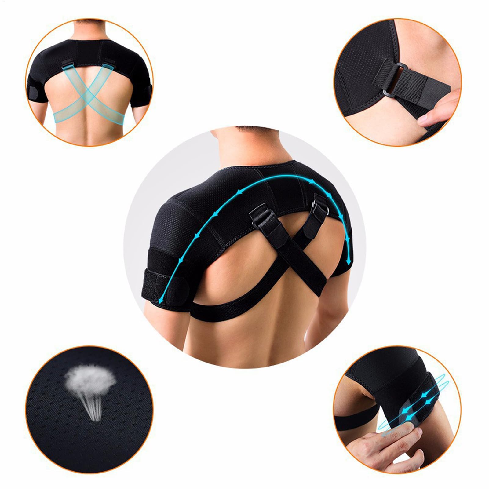 Supporto per spalle da donna, a compressione, per dispositivi di protezione dello sport, per adulti, donne e uomini