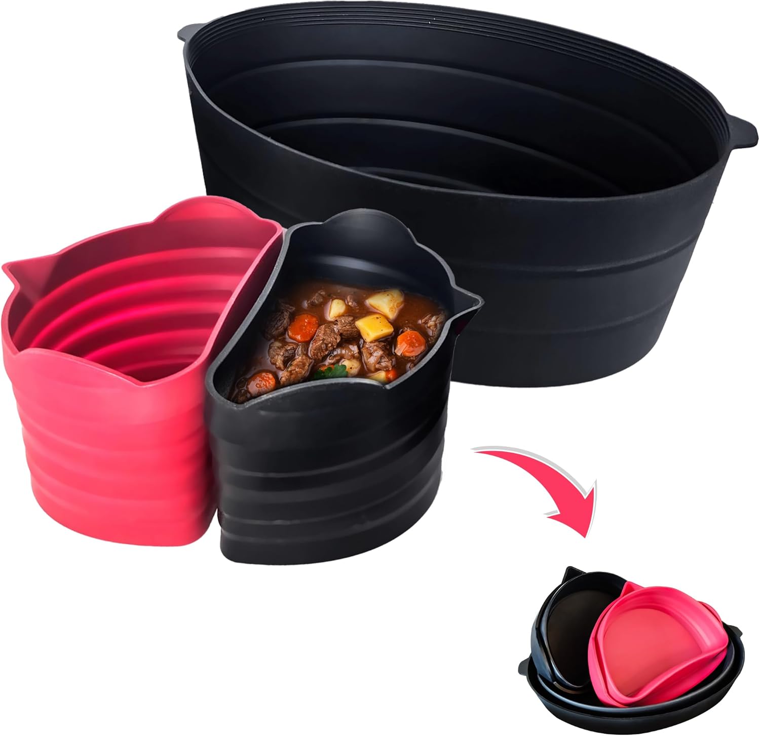 EmBear Products 3 pcs BUNDLE Crock Pot Liners Silicone