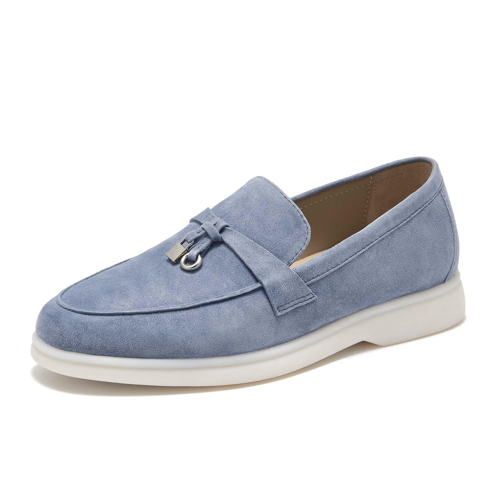 BEAU TODAYSuede Loafers Flats for Women, Women’s Slip On Penny Loafers, Leather Driving Comfortable Dress Ladies Loafers Casual Office Work Shoes