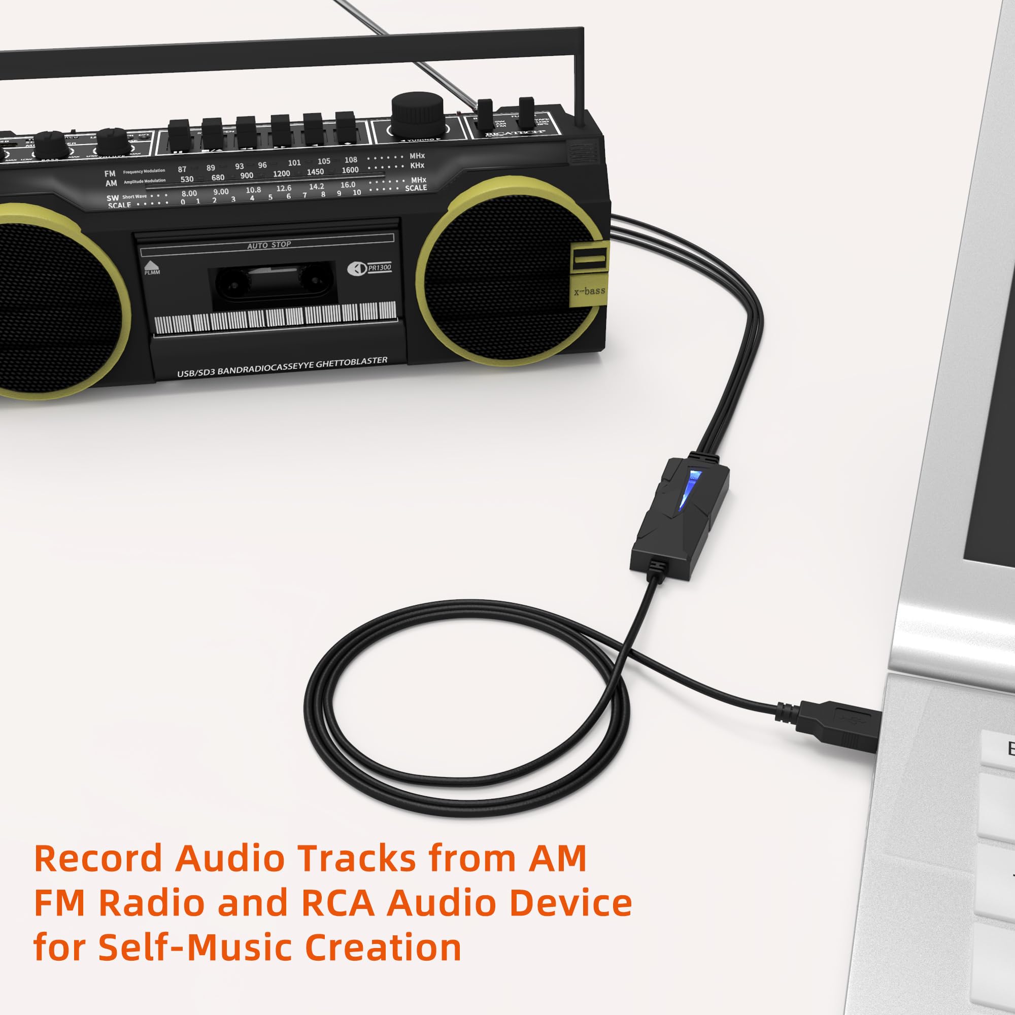 DriverGenius AudioXfer USB-C Audio Capture Device - Digitize Vinyl, Cassette & MD Recordings for Music Lovers Podcasters & Archivists - Image 4