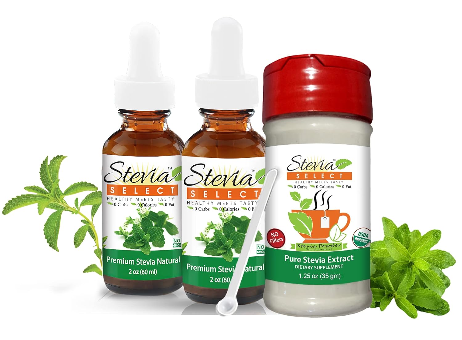 Stevia Select Liquid Drops & Pure Stevia Powder Keto Coffee