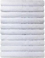 Kit 10 Toalhas Banho para Hotel 100% Algodão Caricinha - Branca