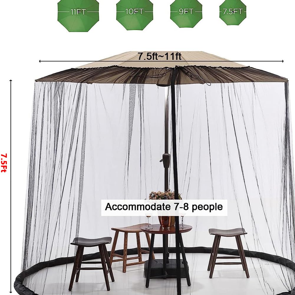 Zanzariera regolabile per gazebo da 2,8 a 4,5 m, copertura a doppia faccia per patio, tavolo da pranzo all'aperto protezione da cts