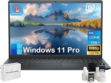 Inspiron 15 3530 Touchscreen Laptop Computer for Business & Student, 64GB RAM, 2TB SSD, Win 11 Pro, Intel 10-Core i5-1334U, 15.6" WVA LED FHD Anti-Glare Display, AI Copilot, w/Accessories