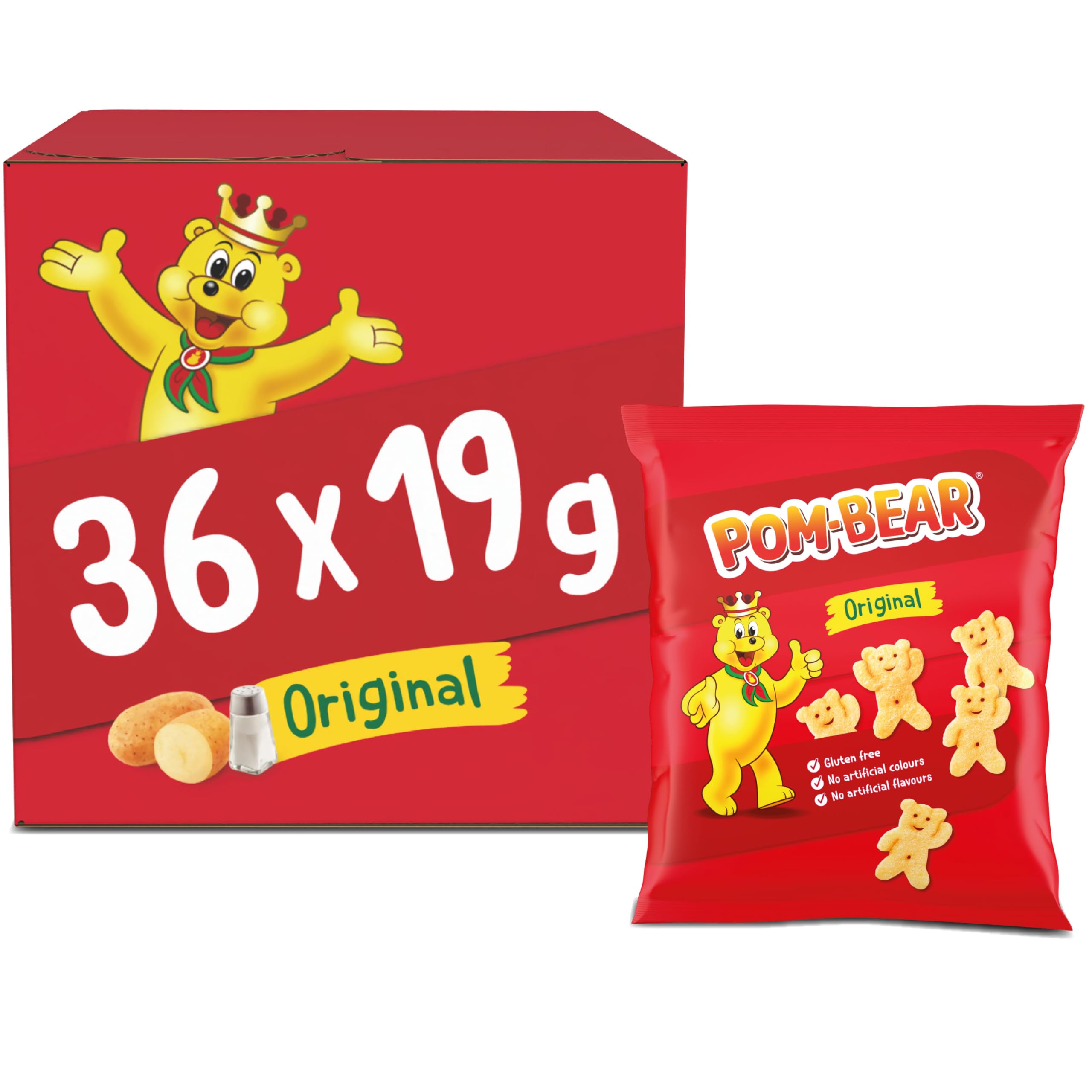 Pom Bear • Original Potato Snacks • Multipack • 36 Bags