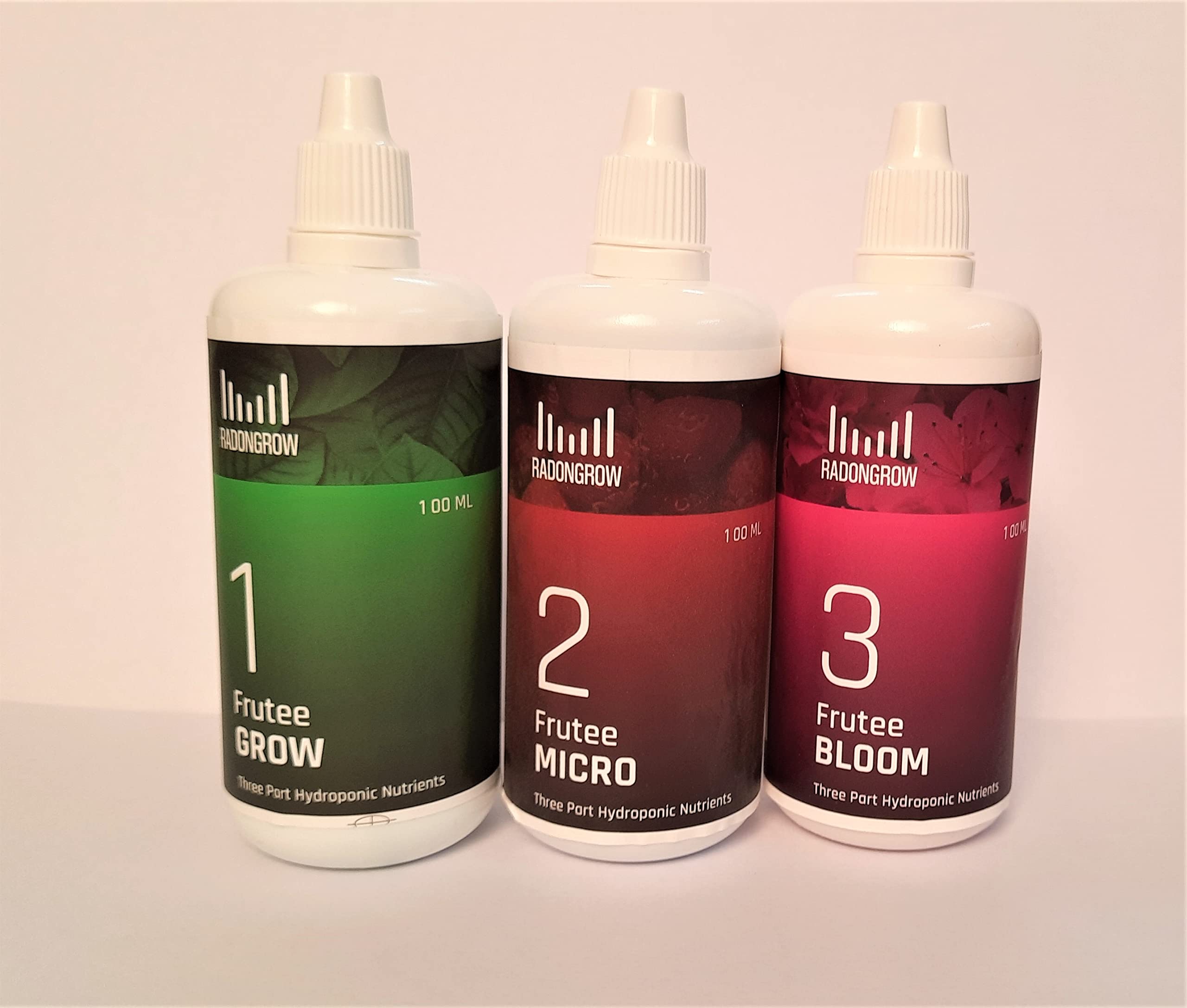 Radongrow Hydroponic Nutrient All Type Of Plants And All Type Of System - Frutee GMB300ML (Liquide Form 100 Ml X 3)