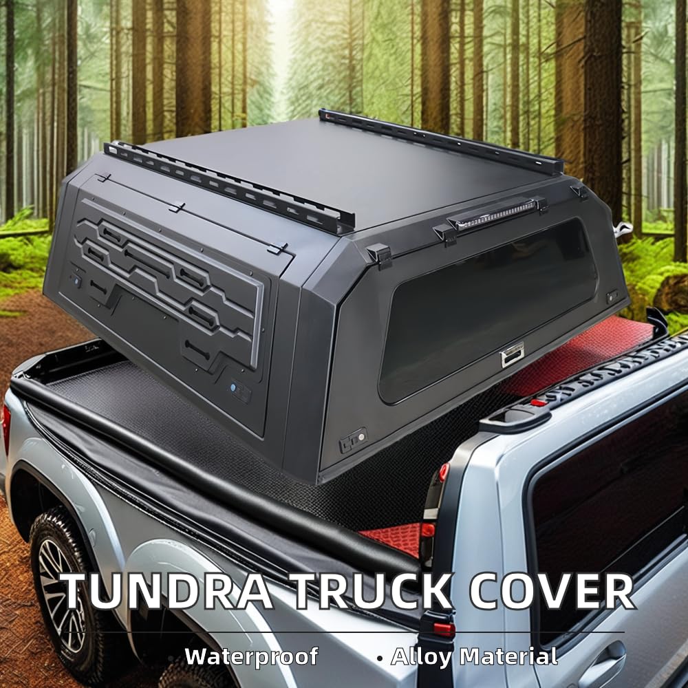 Heavy Duty Retractable Roll Up Hardtop Tonneau Cover Compatible with Mazda BT50 2004-2024 Compatible with Dodge Ram 1500 Compatible with Ford Ranger All Weather Protection