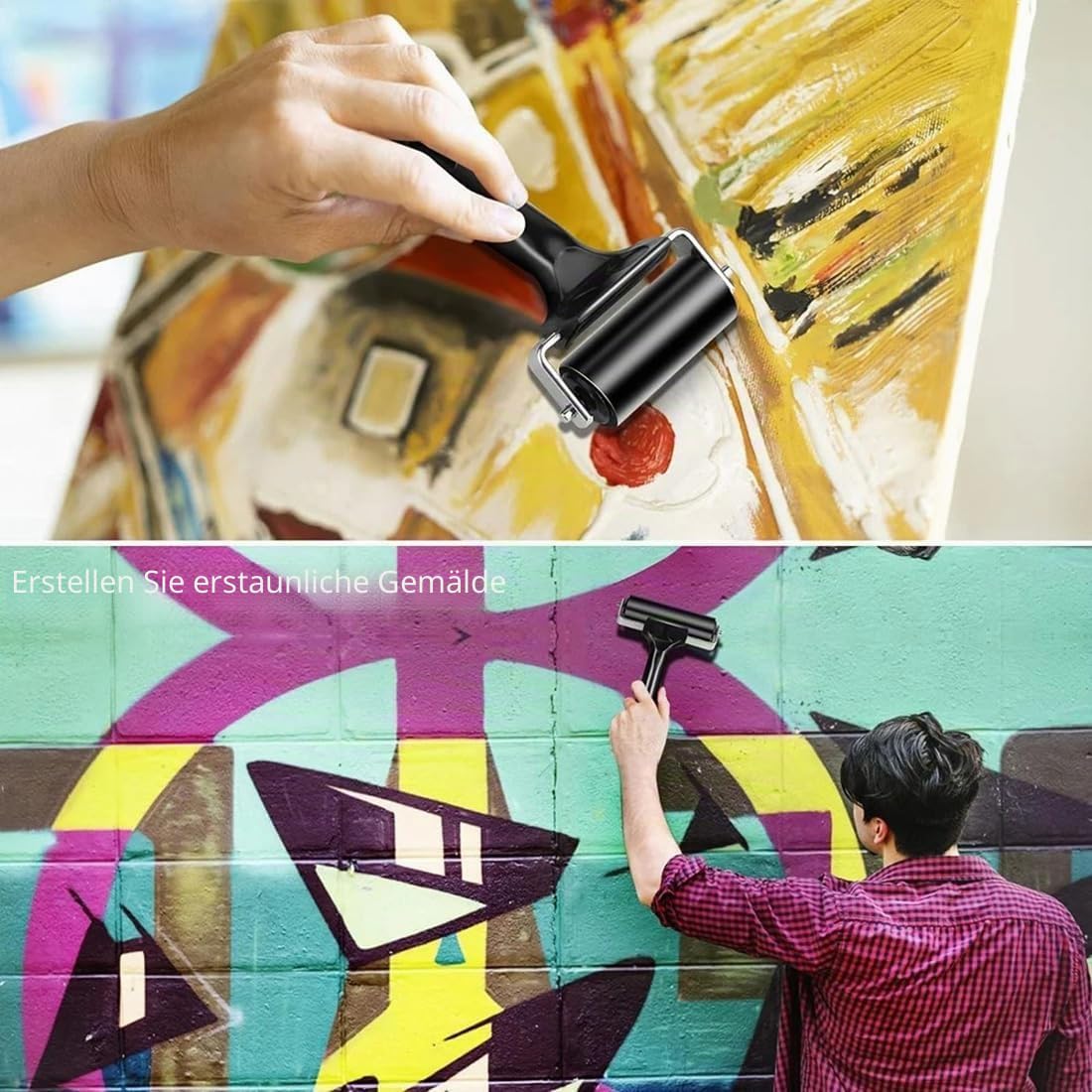 Brayer Roller Druckherstellung, Gummipresswalze, 10,2 cm, Diamant-Malrolle für Bastelprojekte, Tinte und Stempelwerkzeuge, Kartenmalerei
