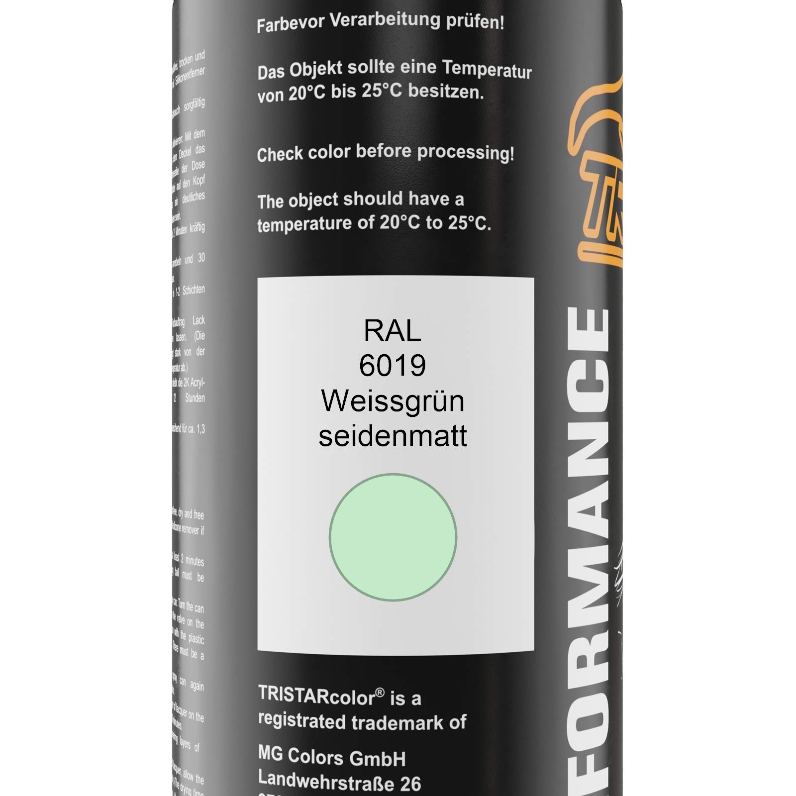 TRISTARcolor RAL 6019 Weissgrün Bombe De Peinture 400 Ml Mat