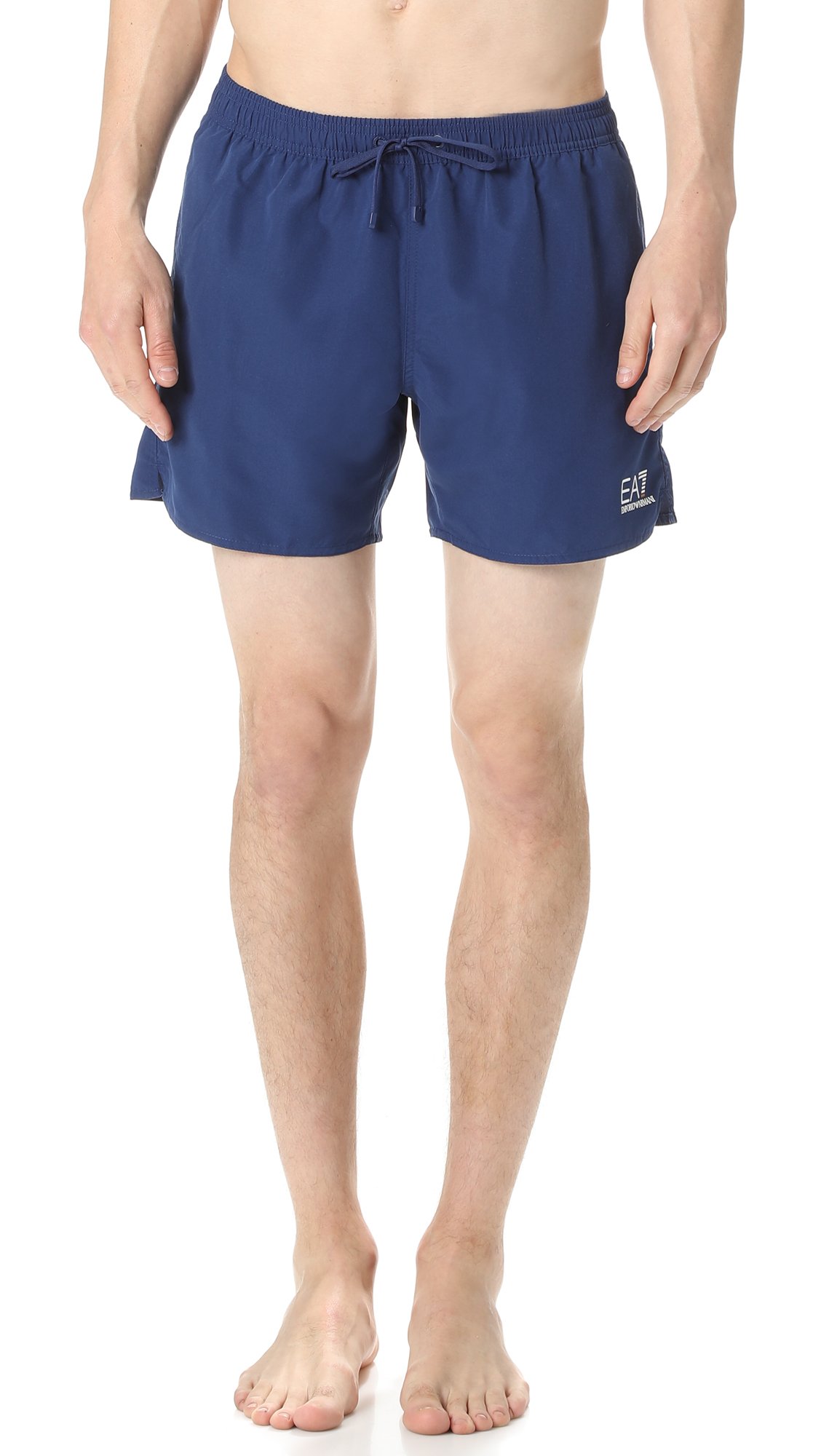 Emporio ArmaniEA7 Men's Swim Shorts, Navy with White