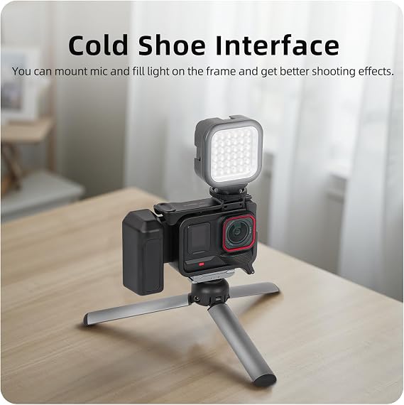 CAPART ハンドルフレームケージ Insta360 Ace Pro 2/1カメラ用 グリップホルダー