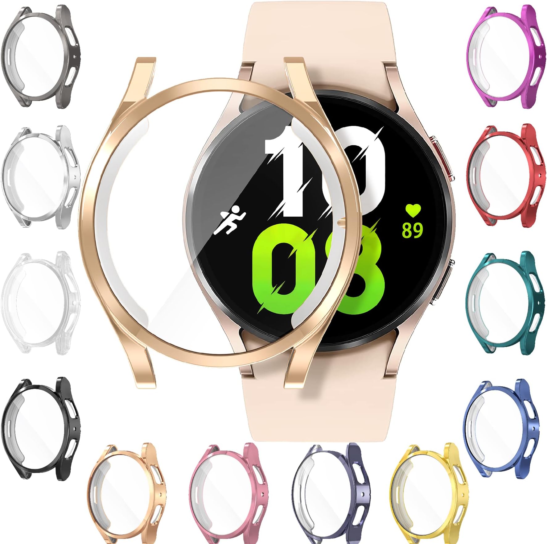 [12 Pack] YUVIKE Watch Screen Protector Compatible with Samsung Galaxy Watch 5 40mm (SM-R900) and Galaxy Watch 4 40mm (SM-R860), Soft TPU Watch Case Protective Cover for Galaxy5&4 FE Smart Watch 40mm