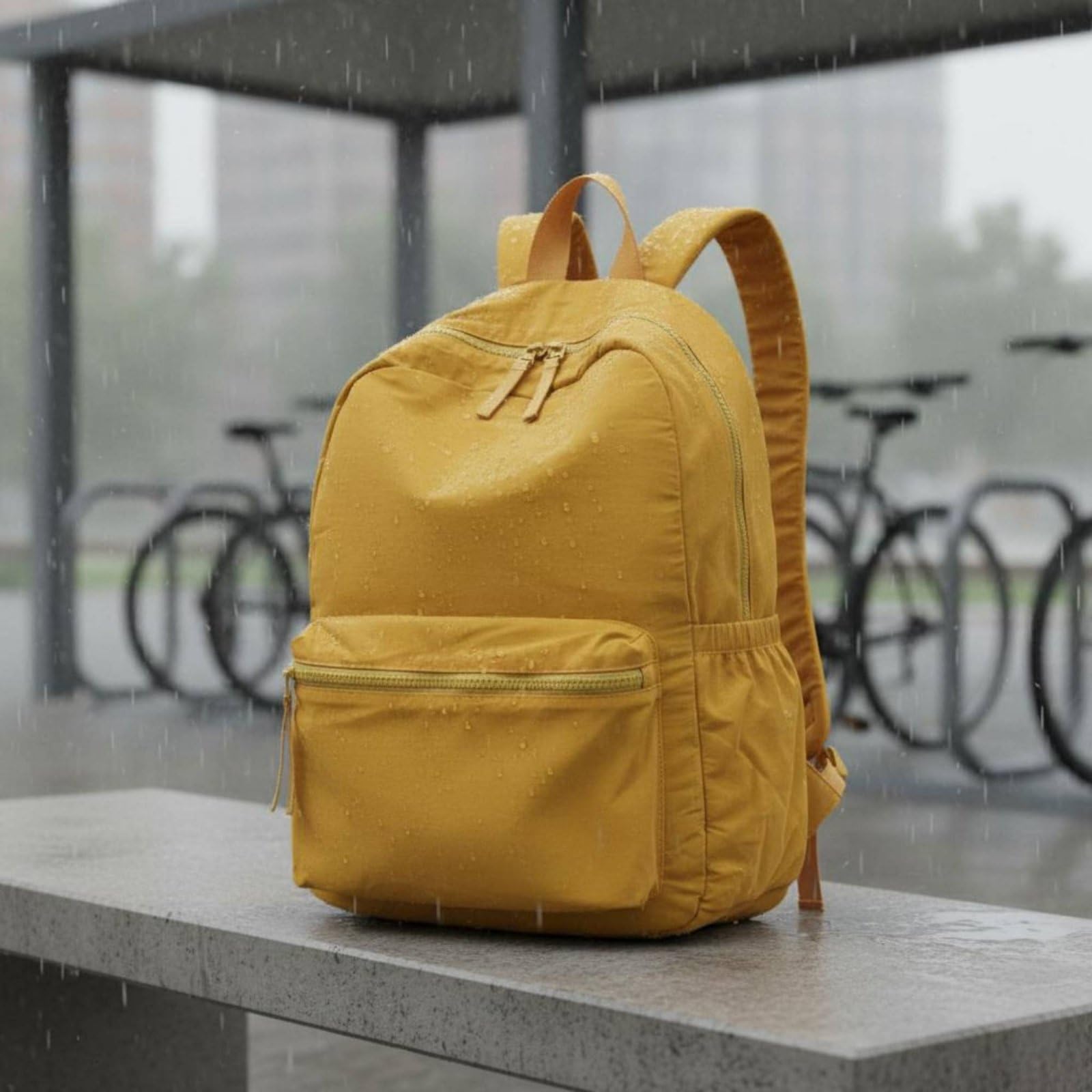 Zaino Impermeabile da Viaggio Leggero da Giorno Unisex Nylon con Tracolle Struttura Traspirante Adatto per Escursioni Giri, Array, Arancione