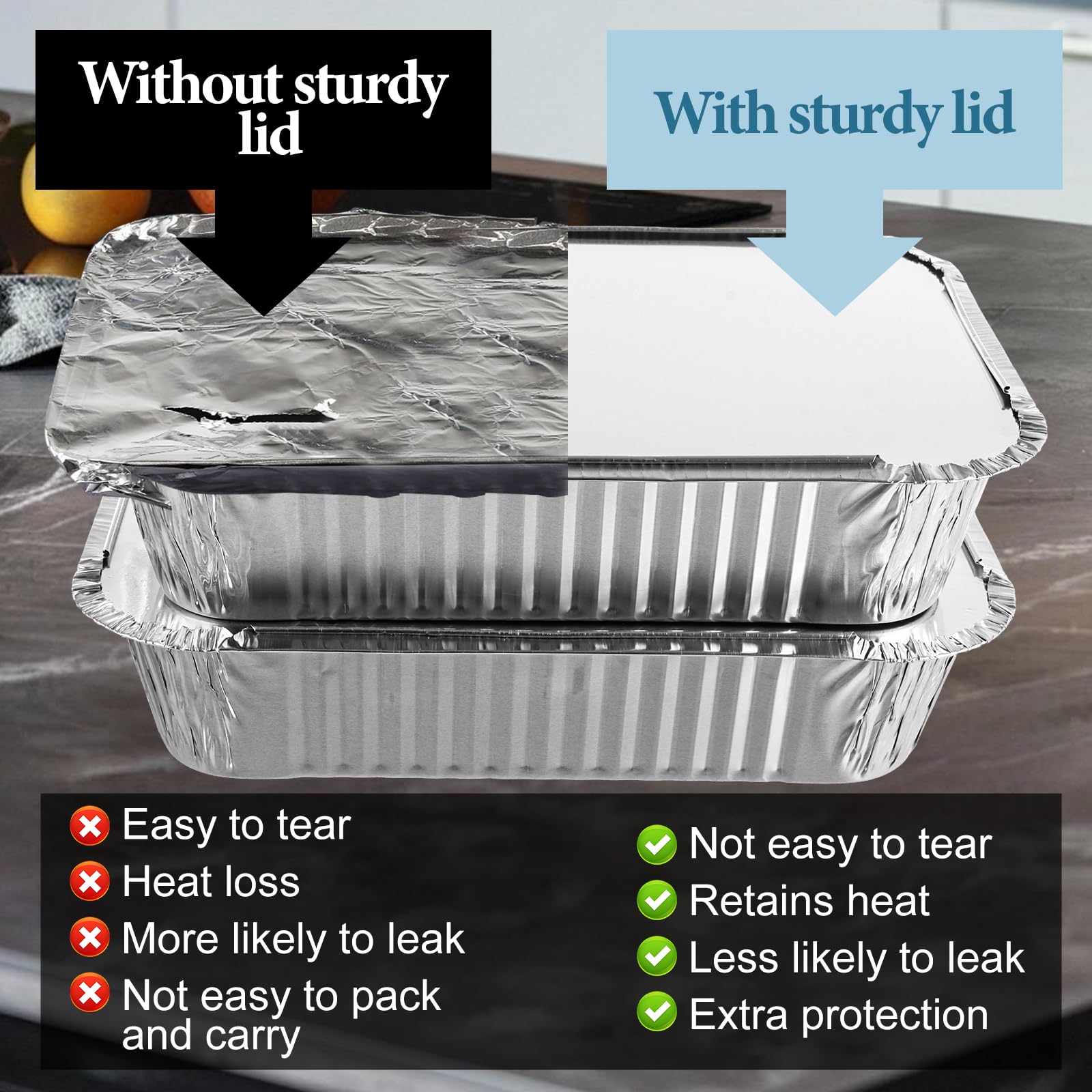 100 Stück Aluschalen mit Deckel 800ml, Aluschalen Grill Klein, 21x14x5 cm Alu Grillschalen, Grillschalen Aluminium Einweg für Backen, Braten, Kochen, Grillen, Aufbewahren von Lebensmitteln