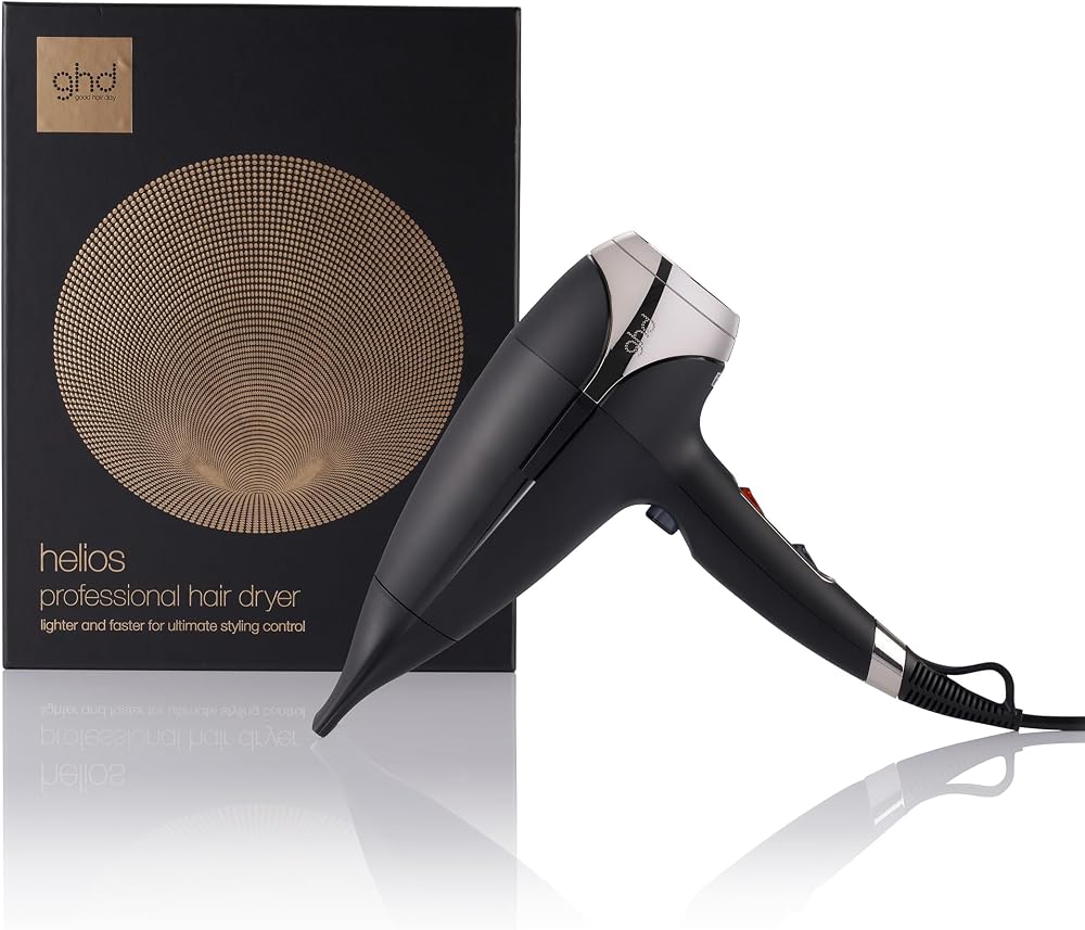ghd - Sèche-cheveux ghd Helios - Sèche-cheveux professionnel d'excellence | Séchage et coiffage rapides, puissants, ionique - Sans frisottis - 3 températures, 2 puissances - Utilisé par les coiffeurs