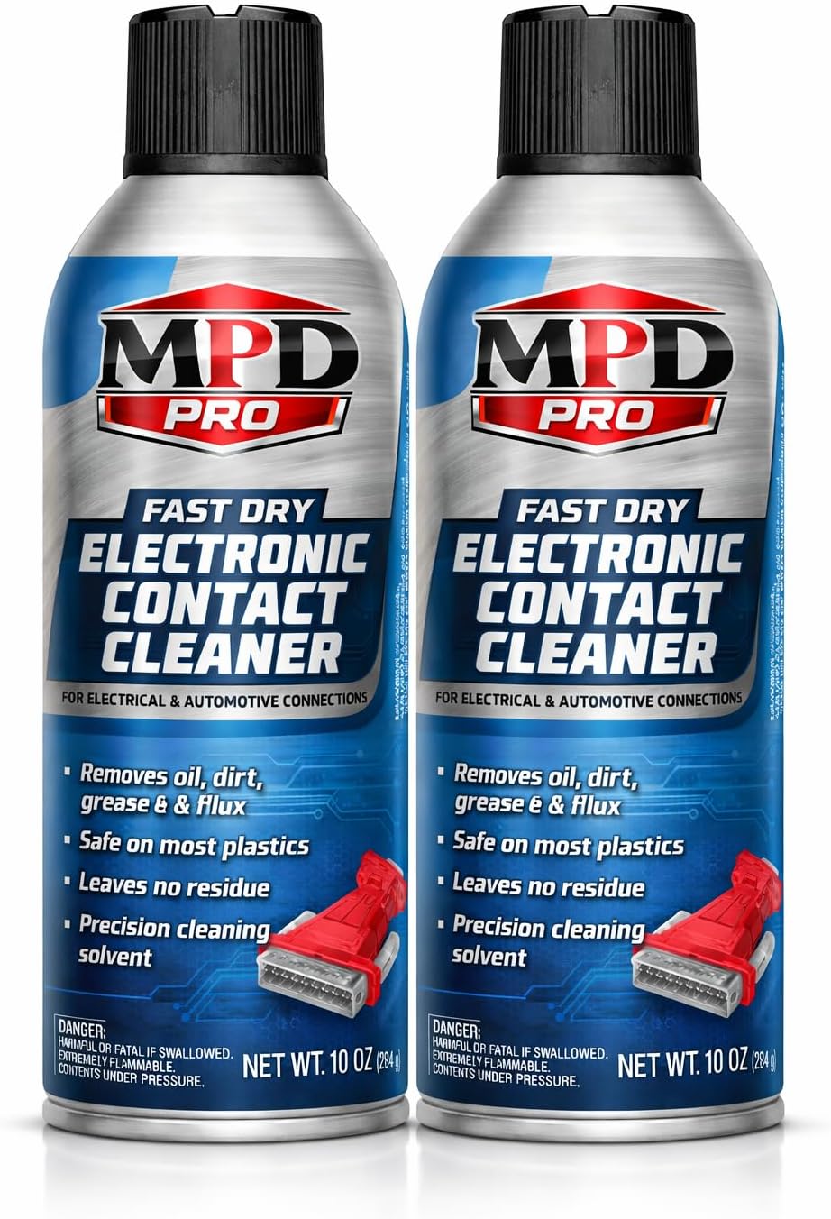 MPD PRO Electronic Contact Cleaner 10 oz – Fast Dry Electrical Contact Cleaning Spray for Circuit Boards, Relays, Switches & Automotive Electrical Connectors – Professional Grade (Pack of 2)
