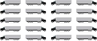 Commercial Semi Truck Vehicle Magnets for Route Planning by DCM Solutions (Black W/Gray Trailer)