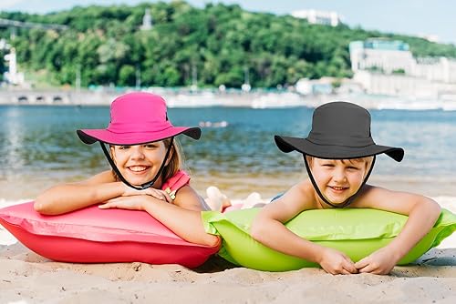 Miniatura 2 de addie & tate Toddler Sun Hat for Kids UV Protection Beach Bucket Hat for Girls & Boys Fishing Safari Play Hat (Grey, 4-7 Years) Camo