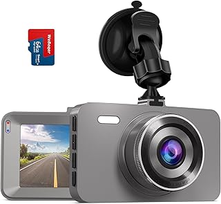 WeBeqer Cámara de Coche con Tarjeta SD de 64G,Dashcam FHD 1080P,Dash CAM Coche con Pantalla de 3