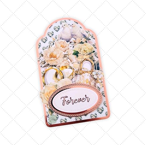 Miniatura 4 de Matty's Crafting Joy Juego de 3 troqueles de etiqueta de ranura cosida, troqueles de bolsillo, troqueles de corte de metal grandes para hacer