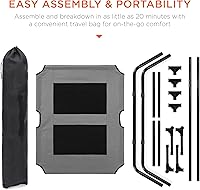 Vista 6 de Cama de malla elevada para perro Best Choice Products, con toldo desmontable, bolsa de viaje, tela transpirable., 36 pulgadas, Gris