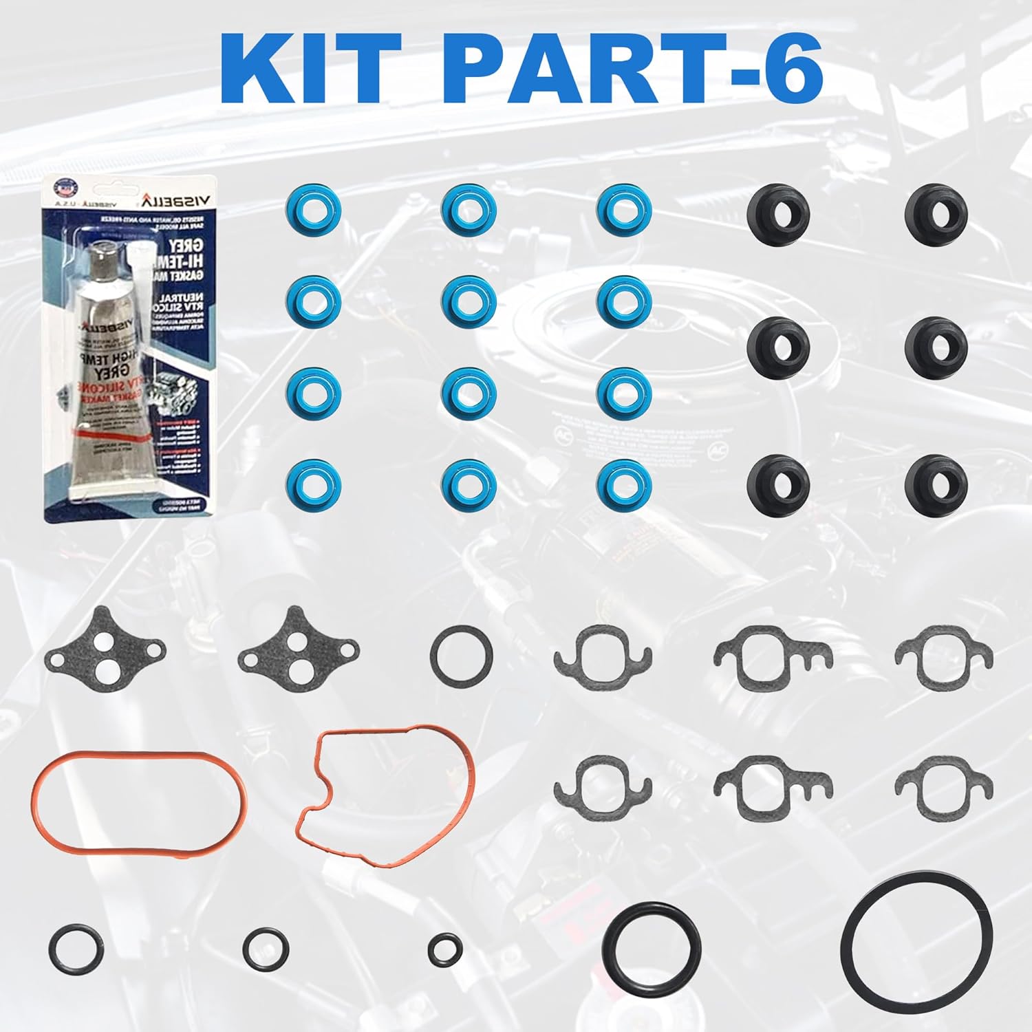 Head Gasket W/Bolts Set Kit HS9354PT-6 for Chevy Astro Blazer C1500 Express 1500 for GMC C1500 Jimmy Safari for Isuzu Hombre for Olds Bravada 4.3L V6 Vortec 1996-2006