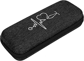 Stethoscope Organizer Stethoscope Storage,Stethoscope Eva Storage Case Portable Storage Box Organizer Stethoscope Shockproof (GC-0360 auscultation bag 7 colors black)
