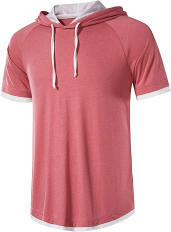 Mens Casual Fashion Athletic Sweatshirt Lightweight Active Pollover Shirt Hoodie
