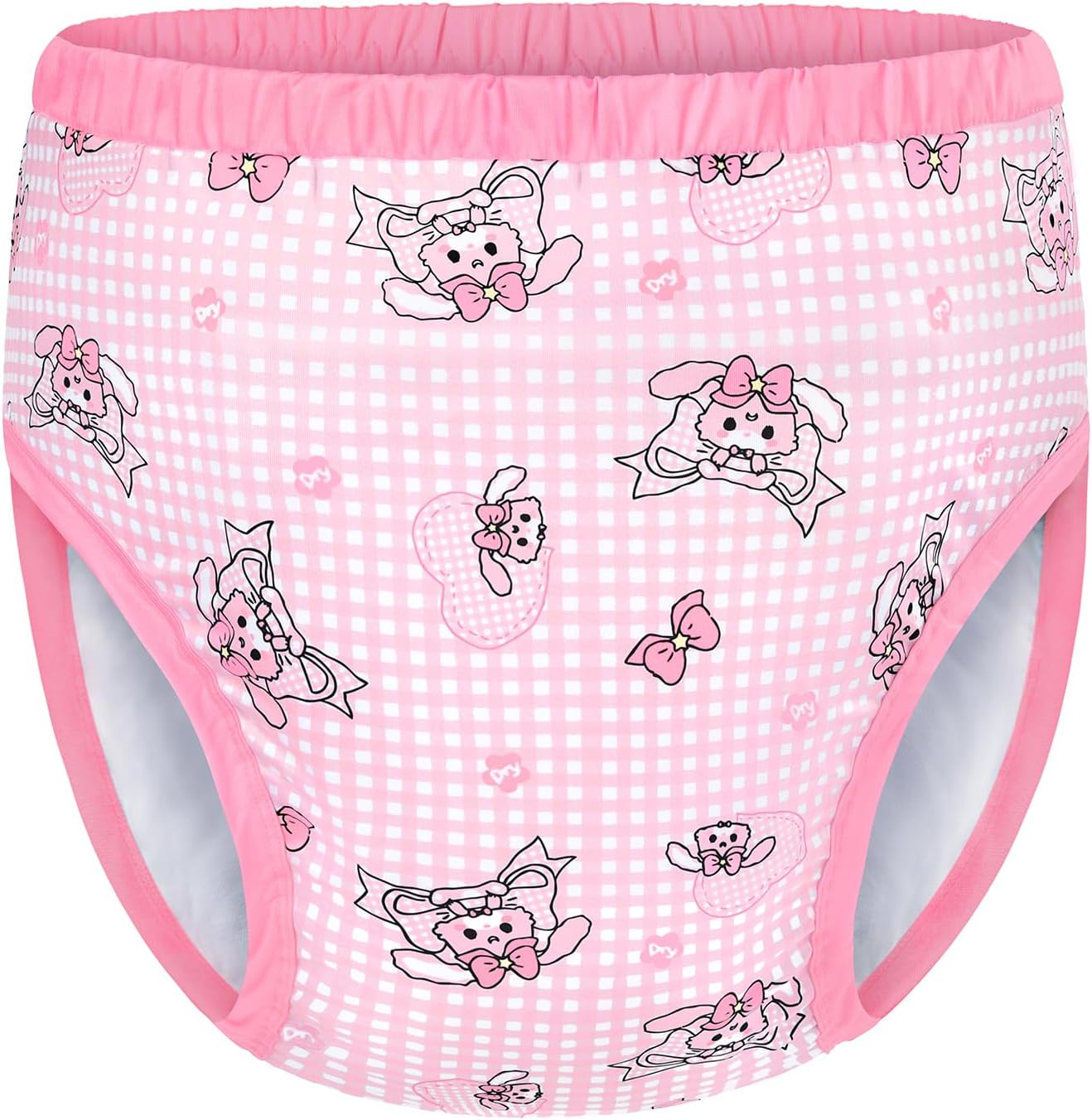 Littleforbig Soft Silky Underwear Comfortable Washable Reusable Waterproof Adult Training Pants - Bunnies & Bows Usagi M