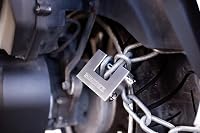Maudex MDP/70 Biztonsági Lakat 70mm - Fúrásálló Cilinder 10 Kulccsal - Garázs Raktár Motor Védelem Ezüst 7