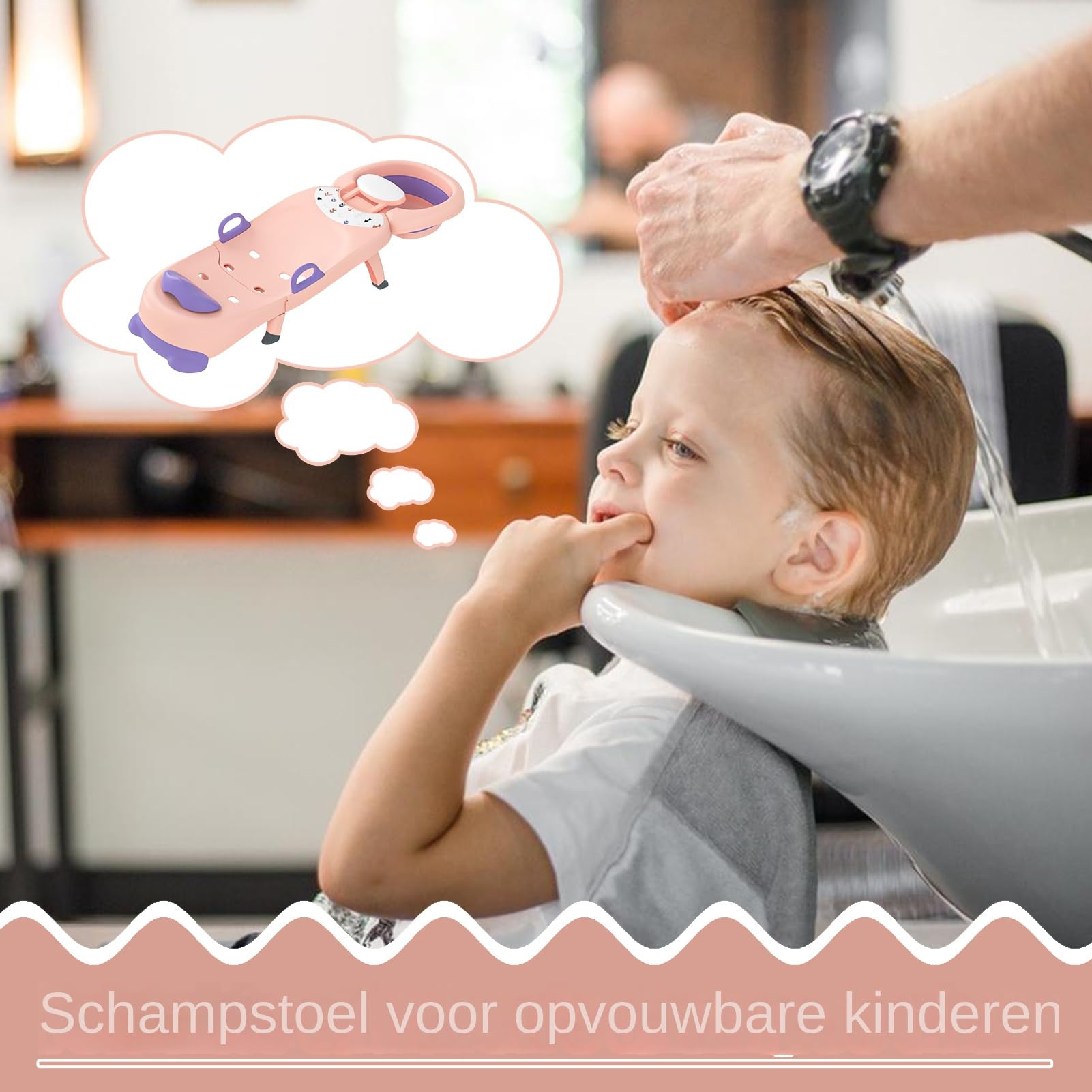 Kinder Shampoo Stuhl - Haarwaschbeckensitz, Faltbarer Kindershampoo | Salonstuhl | Für Kinder Mit Shampooschale Für