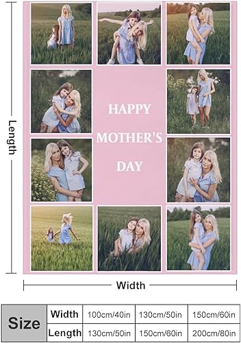 Miniatura 3 de Manta personalizada con texto fotográfico, manta con imagen para bebé, madre, padre, adultos, amigos, amantes, perros, mascotas, manta de franela de