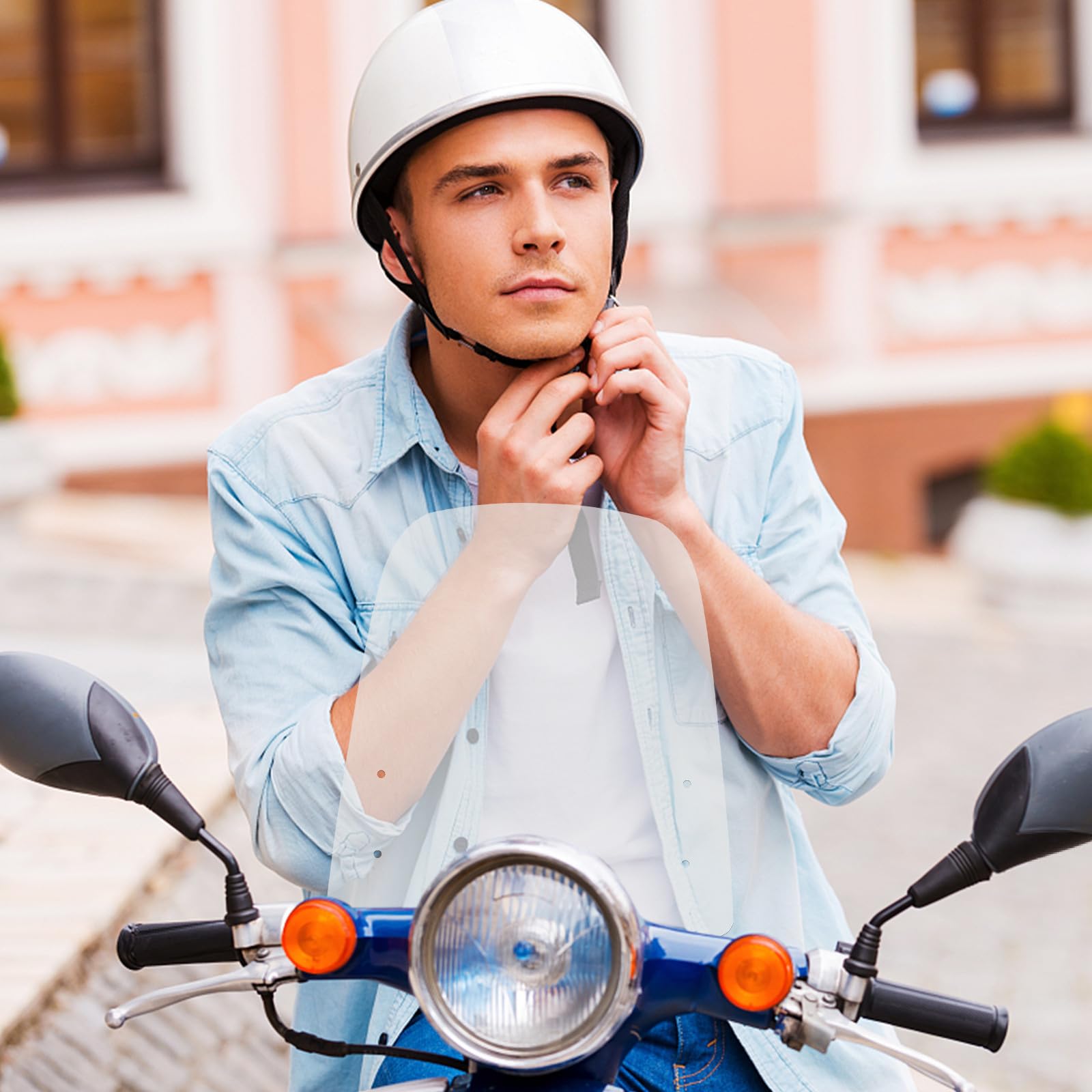 Parabrezza per Scooter e Moto in Pc, Deflettore Pieghevole | Design, Superficie Curva ad Alta Definizione, Riduce la Resistenza Dell’aria
