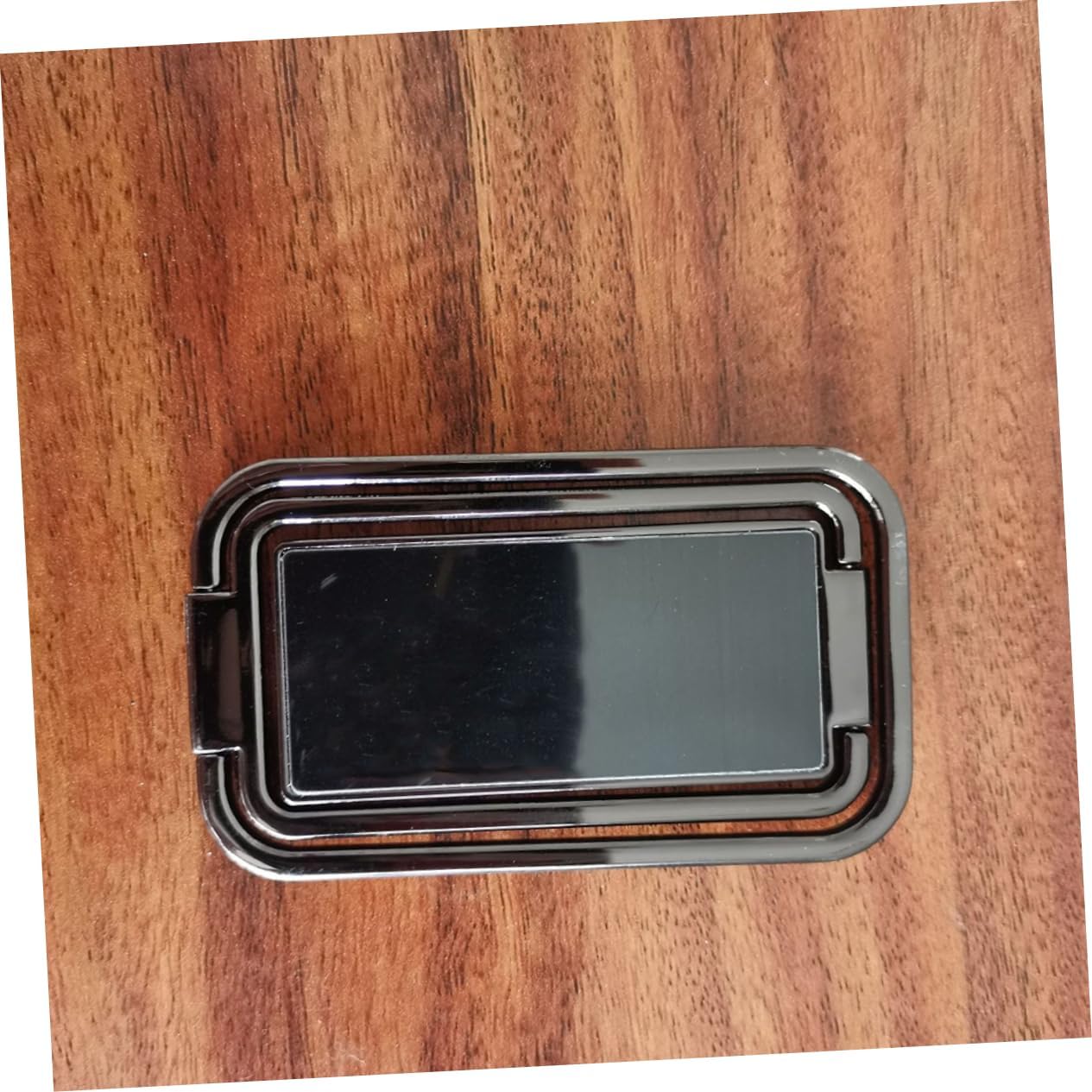 Foldable Metal Cell Phone Stand Ring Buckle Portable Black image 2