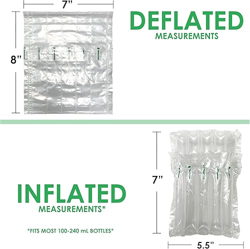 Miniatura 4 de Innovative Haus Paquete de 25 protectores inflables de almohada de aire de 7 x 8 pulgadas con bomba gratuita para embalaje resistente y suministros