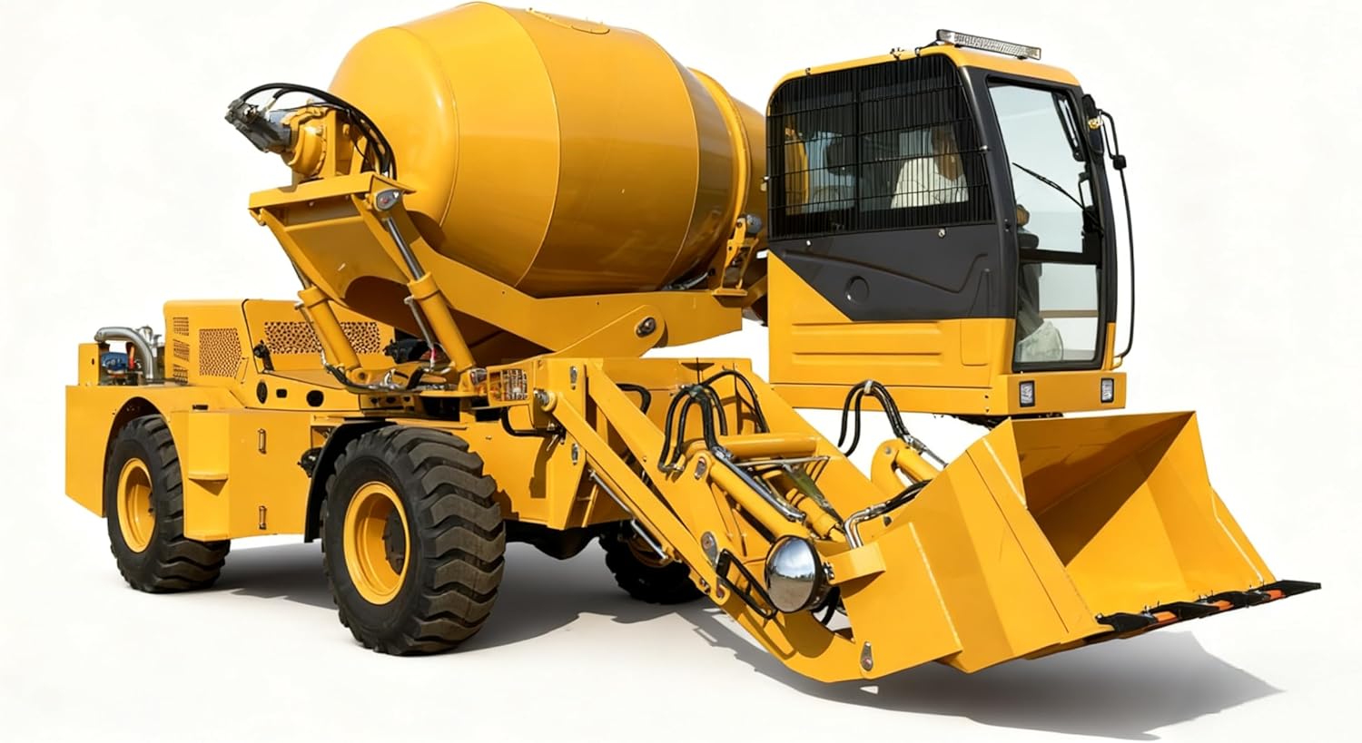 Self Loading Concrete Mixer Truck – Integrated Mobile Concrete Mixing Machine for Construction