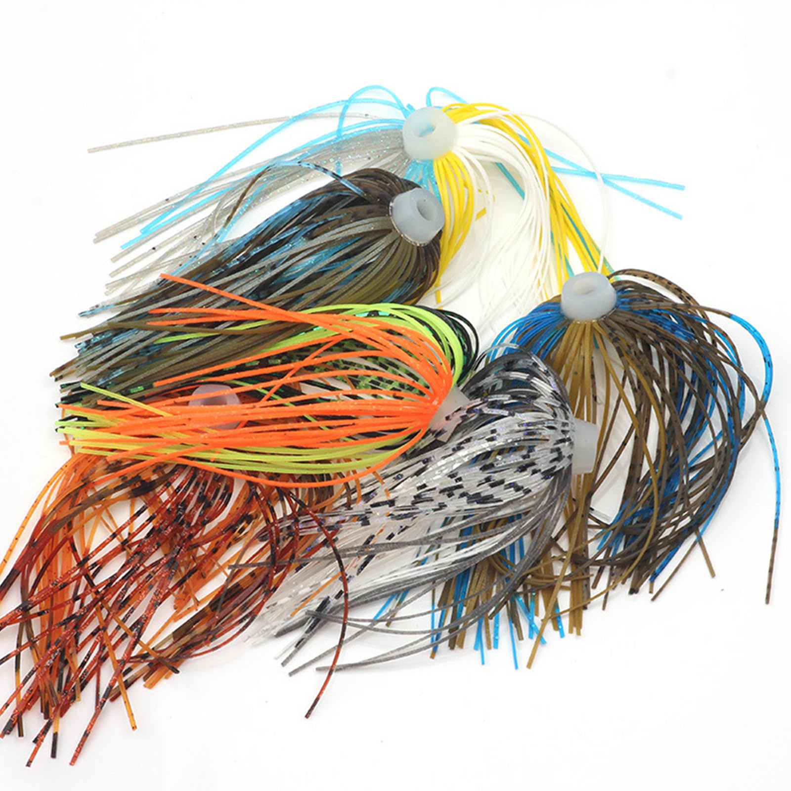 Slip Bikini Donna 5 Gonna In Silicone Per Esca Spinnerbait/Buzz, Colore Bianco/Blu Chiaro #5-9258 Muta Uomo 5 Mm