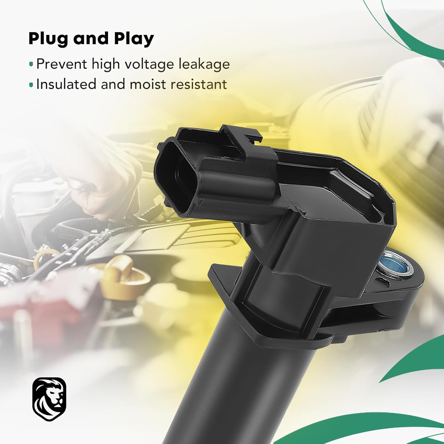 YHTAUTO Set of 6 Ignition Coil Pack Replacement for Jeep Grand Cherokee Liberty Commander, Dodge Ram 1500 Durango Nitro Dakota, Chrysler Aspen, Mitsubishi Raider 3.7L V6 4.7L V8 Replace 099700-114