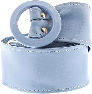 Cintura in vita stile anni '80, 44 mm, con fibbia rotonda