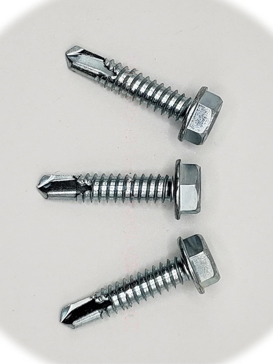 (Qty 10pcs) 5/16x1-1/2 Hex Washer Head 5/16 x 1.5 Self Drilling Tek Screws 1/2 Hex Hardware Fastener Kit Set RV3504S