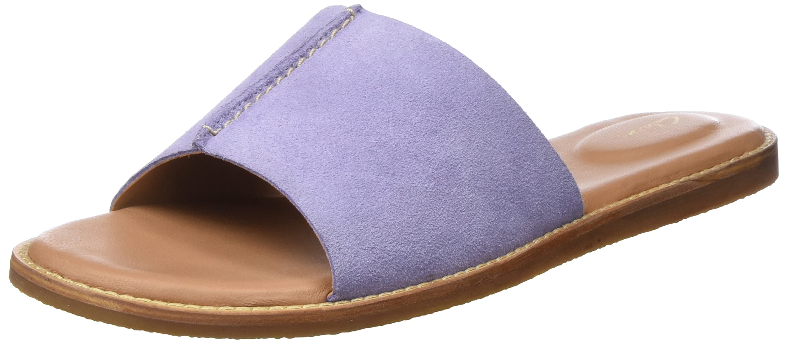 Clarks Women's Karsea MuleSlide Sandal, Lilac Suede, 39.5 EU