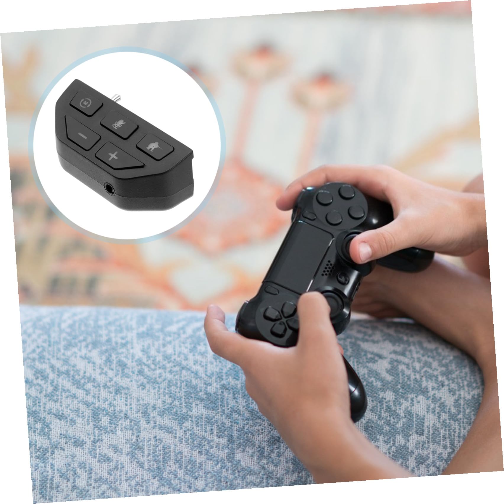 1 Adaptador De Auriculares Estéreo para Auriculares De Material Abs Diseño Liviano Portátil para Juegos Color Aleatorio