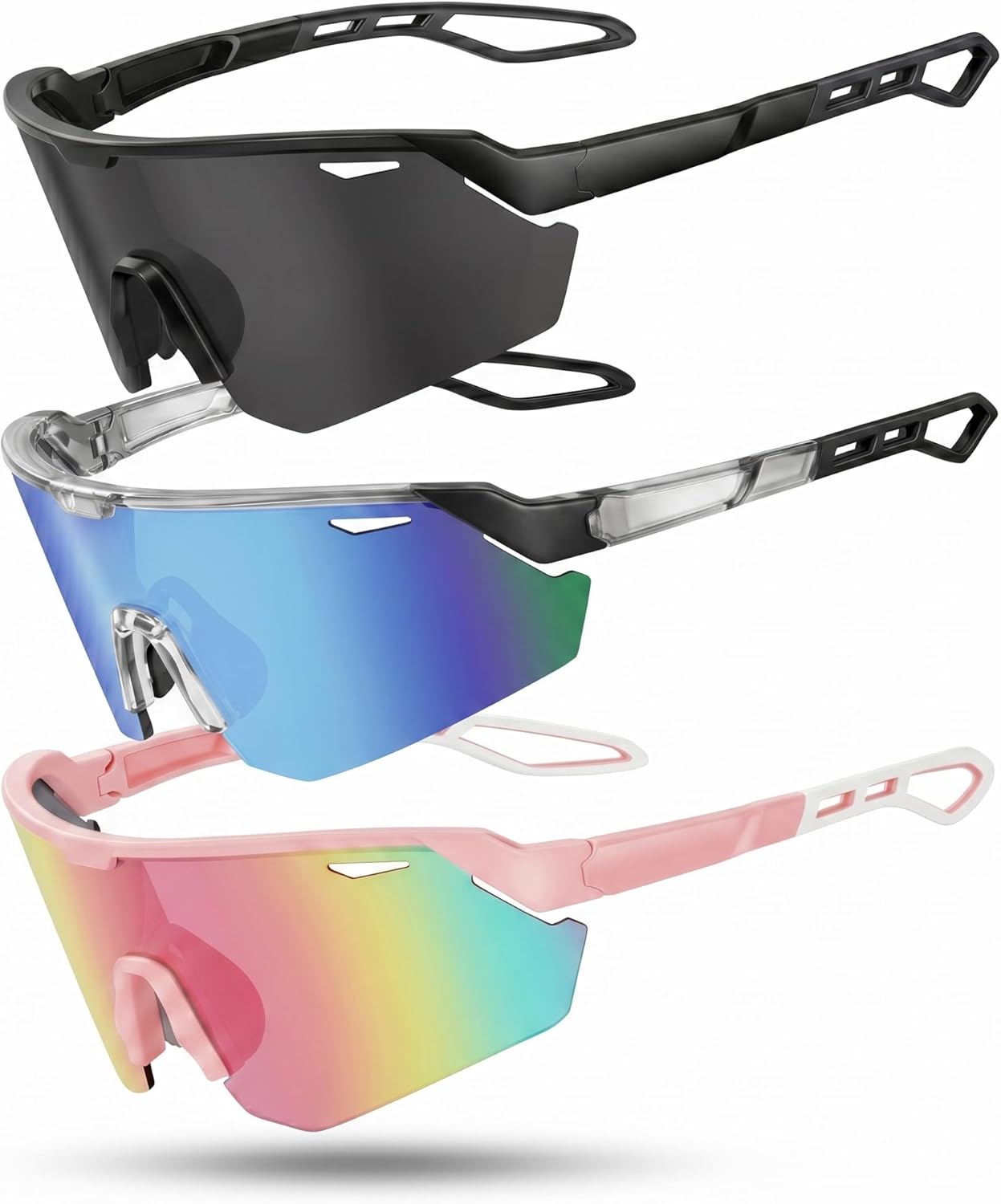 Polarized Sports Sunglasses for Men Women – UV400 Protection, Lightweight 24g for Running, Cycling, Baseball, Fishing